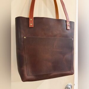 Portland Leather Mystery Tote Box Tamarindo New in original Box